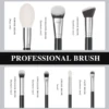 BEILI Black Makeup brushes set Professional Natural goat fiber hair brushes Foundation Powder Contour Eyeshadow make up brushes 6
