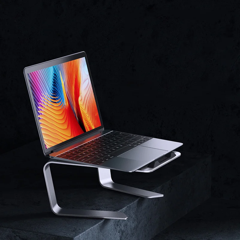 보네루이 P49 노트북 스탠드 게이밍 노트북 높이 조절 스탠드 수직형 올메탈 냉각 베이스 브래킷 (경추 보호)