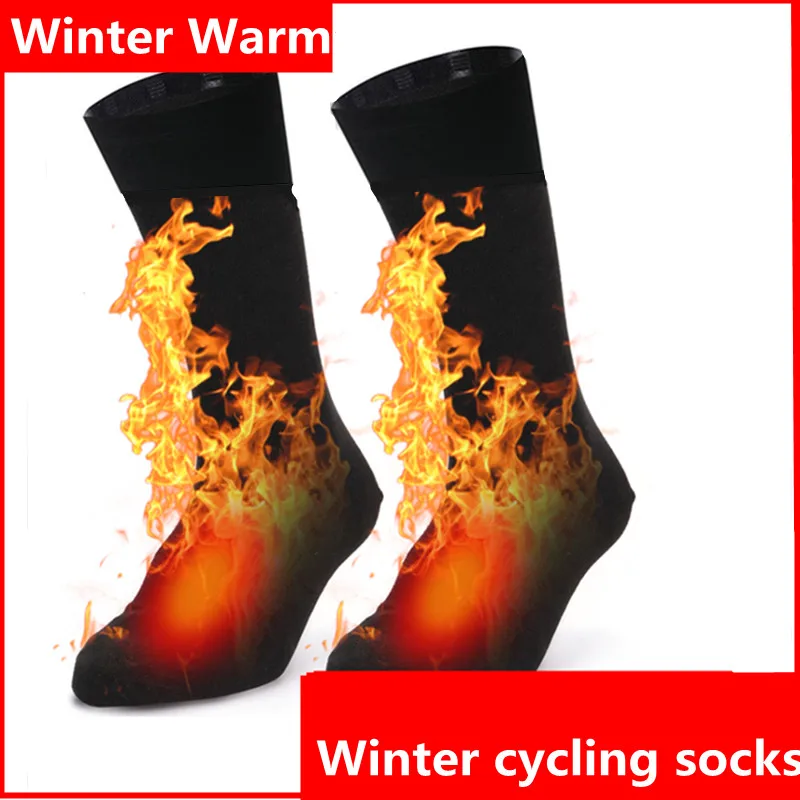 

Winter High-tech waterproof and Anti Slip seamless Cycling Socks Integral Moulding Bike Socks Outdoor Running Socks Sport socks