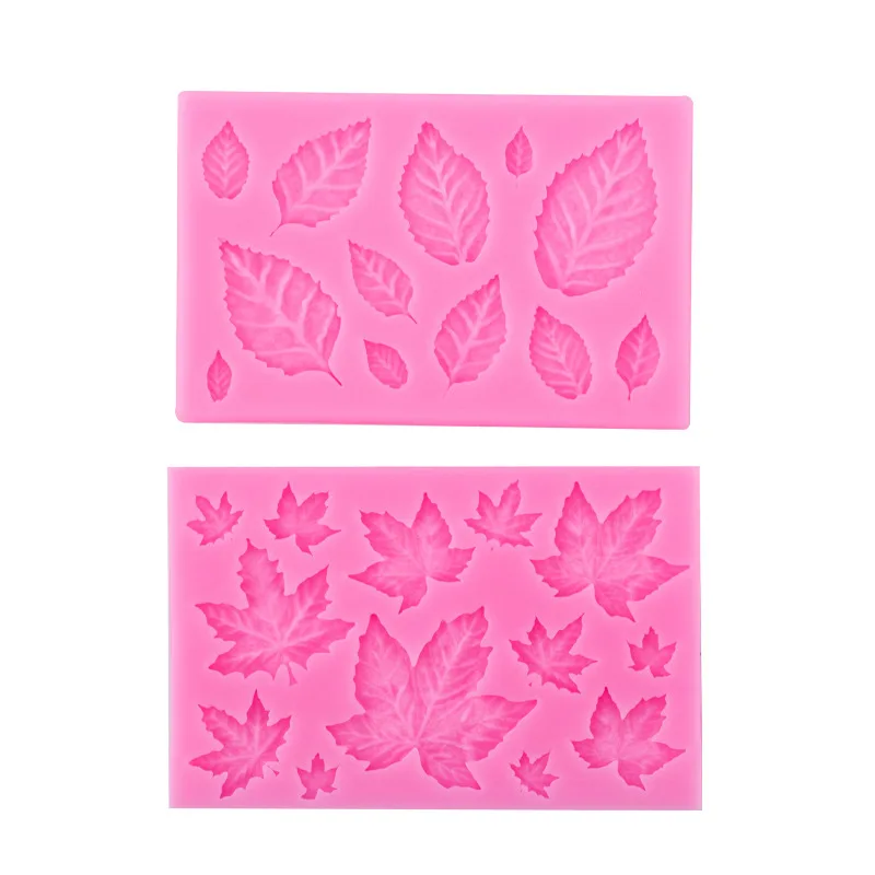 DIY Rose Leaf Silicone Soap Mold Cake Baking Chocolate Making Tool Various Maple Leaf Epoxy Resin Molds Decorative Supplies