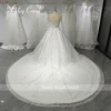 Ashley Carol Long Sleeve Wedding Dress Real photos 2023 Shining Beading Lace Up Invisible Neckline Wedding Gown Vestido De Novia 2