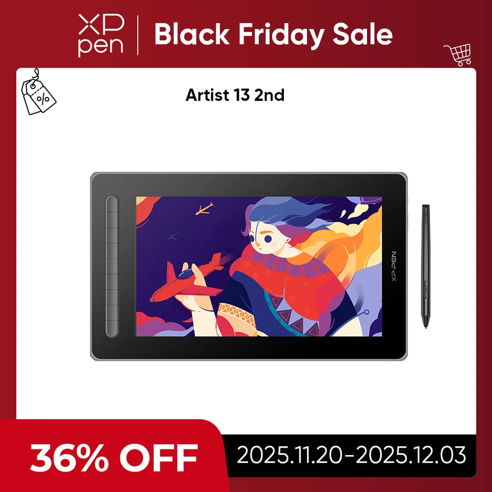 XPPen Artist 13 2nd Gen Graphic Tablet Monitor with 130% sRGB 9
