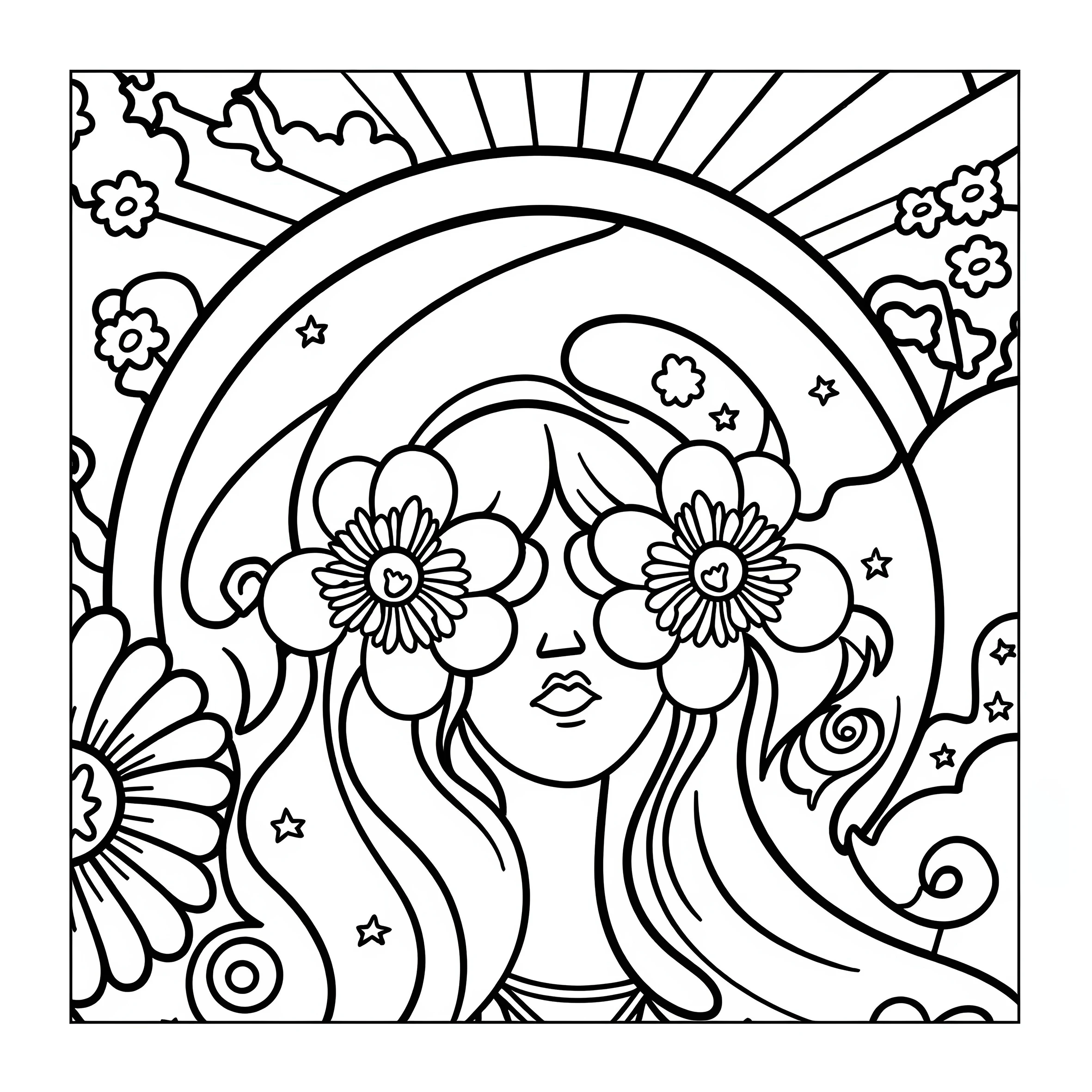 TRIPPY ART Patterns Coloring Book for Adults Cute Drawing Book Perfect Gift for Party and Birthday 5