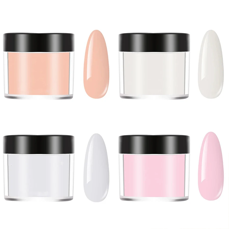 1/4pcs Nail Acrylic Powder White Clear Pink Nude French Acrylic for Extension Crystal Nail Glitter Tip Carving Tool nail powder acrylic nail powder