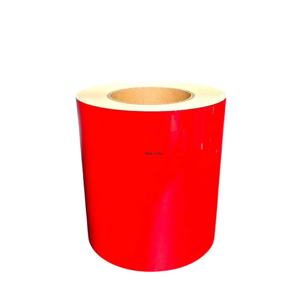 5cm/10cm/15cm/20cm*5m Red Reflective Tapes Glass Bead Plain Reflectors Waterproof Adhesive Stickers For Cars Truck Warning Signs