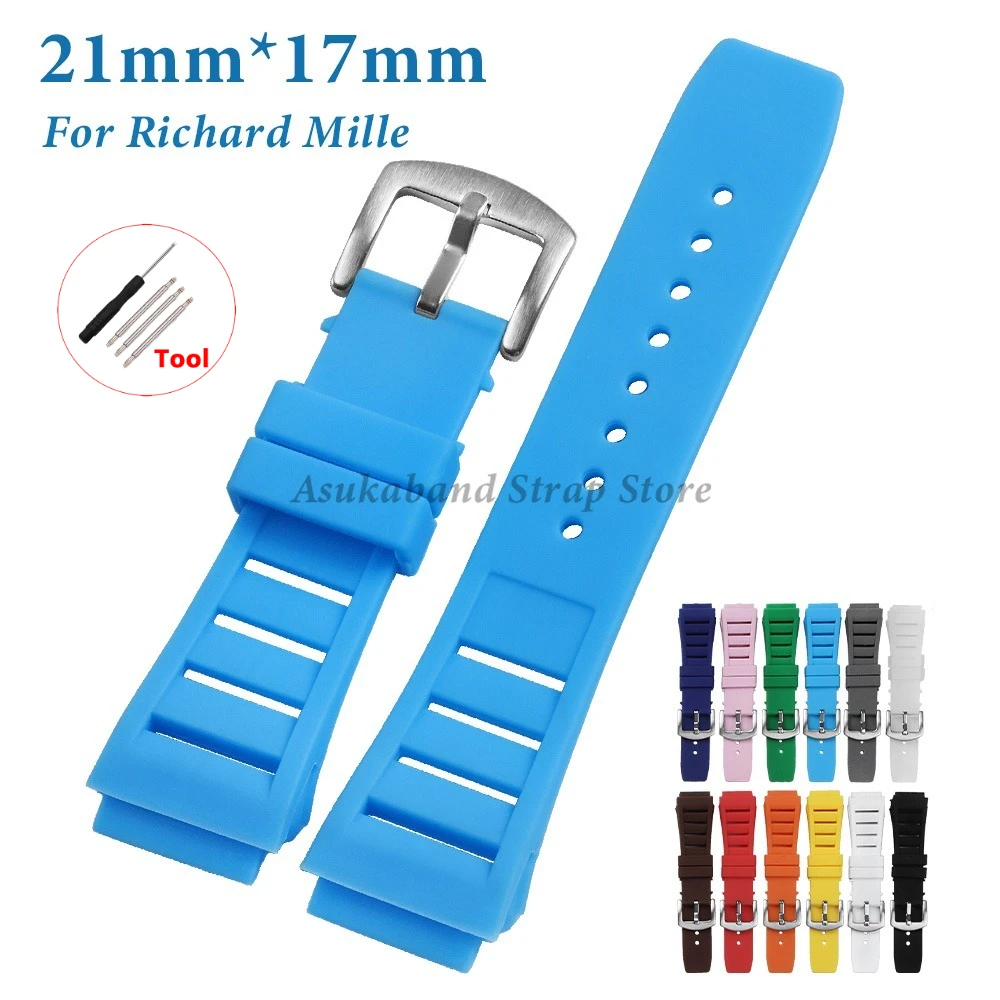 Premium Waterproof Silicone Sport Watch Strap - Soft Diving Rubber Bracelet