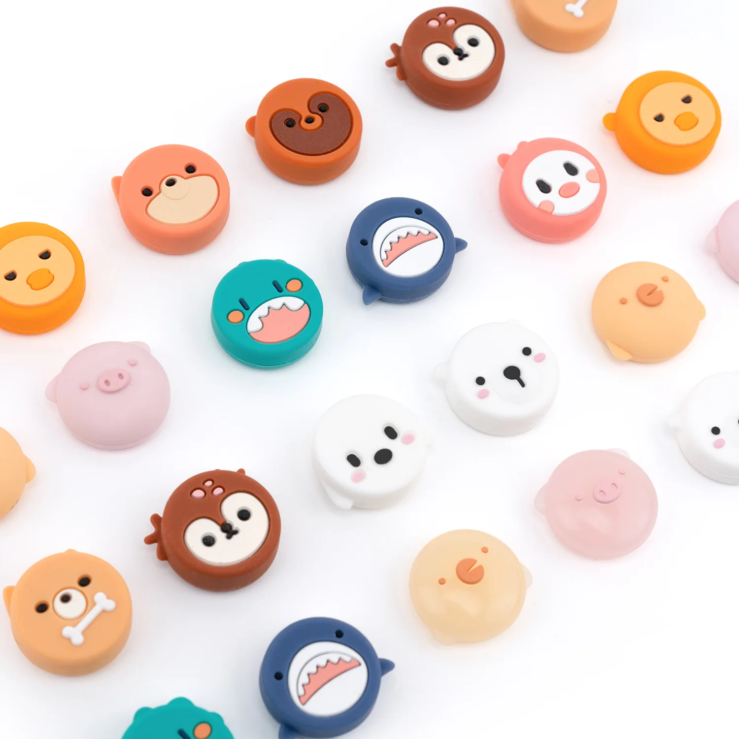 Silicone ghost Thumb Stick Grips For Nintendo Switch OLED Thumb Grip Caps Switch Lite Joystick cover Caps protective cover