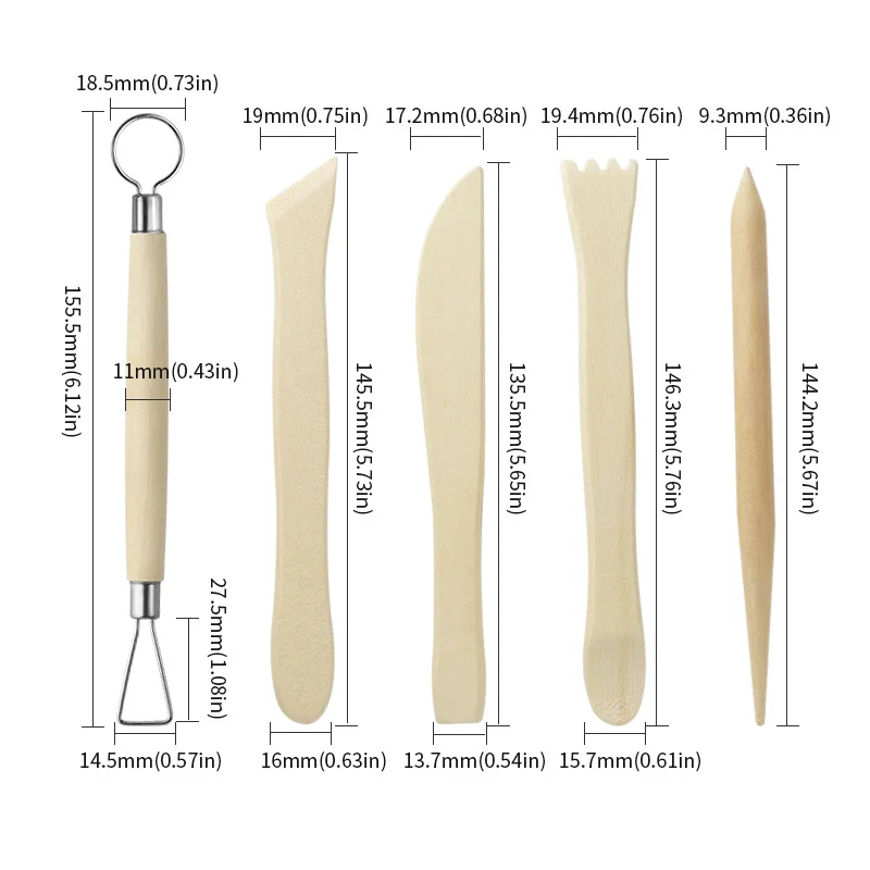 Clay Sculpture Pottery Tool Set DIY Handmade Carving Knife Ceramics Modeling Graving Tools 5pcs 11pcs pottery tools,clay tools
