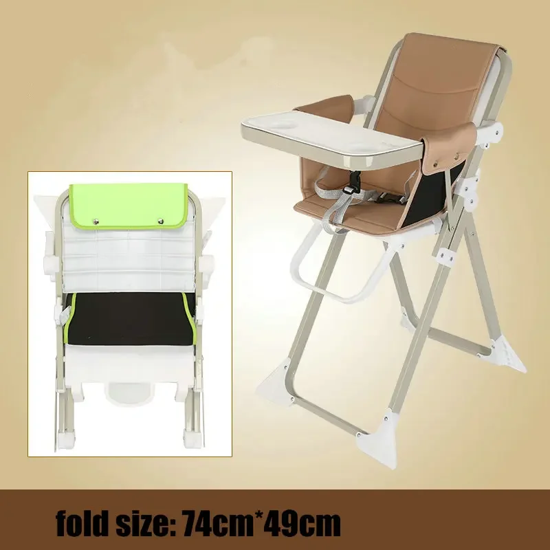 Children's Dining Chair, Foldable Baby Feed Table, Portable Lightweight 4.9KG Kids Highchair