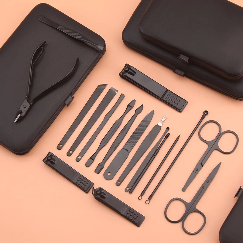 Manicure Cutters Nail Clipper Set nail clipper set nail care kit nail scissors set manicure pedicure kit manicure set manicure sets manicure nail clipper set nail clippers kit Household Stainless Steel Ear Spoon Nail Clippers Pedicure Scissors Tool