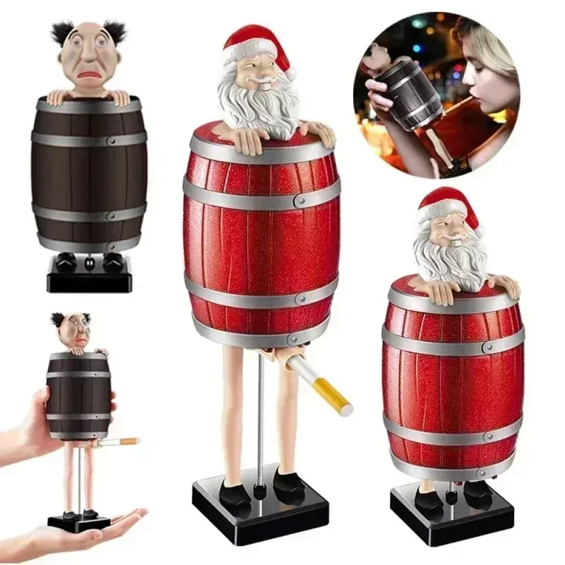 Uncle Santa Automatic Cigarette Box Strange Uncle Santa Claus   Cigarette Storage Case Xmas Christmas Decoration Ornament