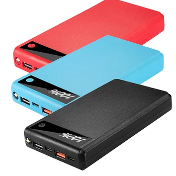 Custodia per Power Bank con Display, Ingresso Micro USB e Type-C, per 6 Batterie 18650, Caricabatterie Esterno Fai-da-te, Scatola Esterna per Powerbank
