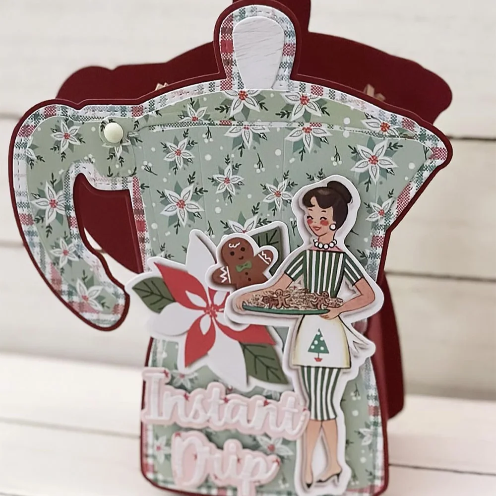 

KSCRAFT Percolator Mini Album Metal Cutting Dies Stencils for DIY Scrapbooking Decorative Embossing DIY Paper Cards