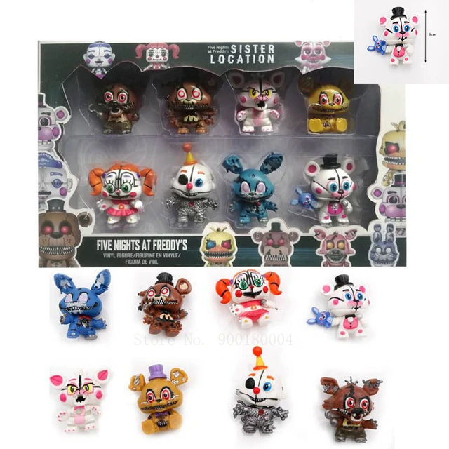 Anime Figure Assembling Toys Five Night At Freddy Fnaf Cute Bonnie Bear  2Pack 