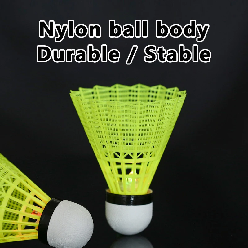 6Pcs/Set LED Light-up Badminton Balls Colorful LED Foamed Plastic Sport Badminton Shuttlecocks Children Luminous Set