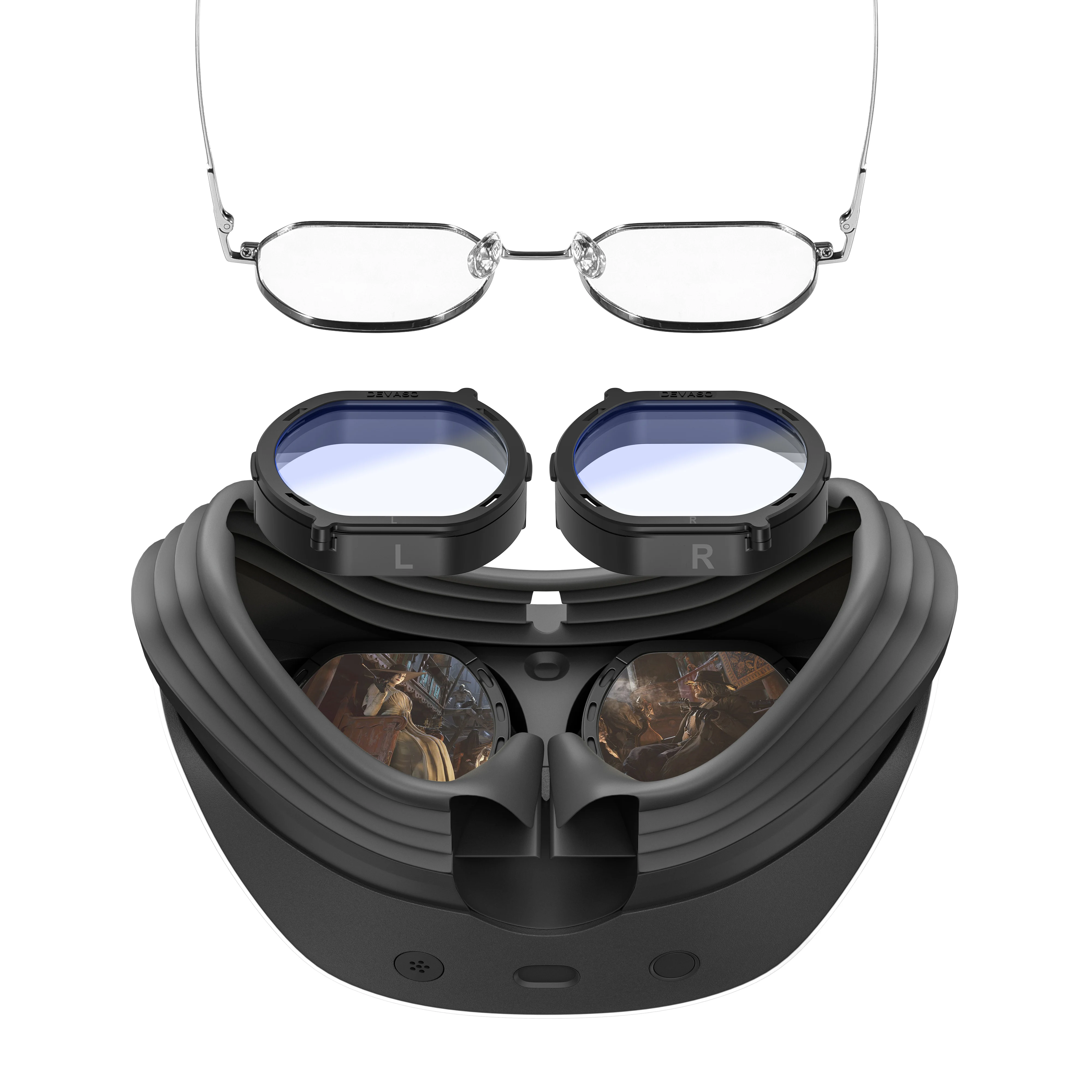 DEVASO Glasses Spacer Protector for PS VR2 Blue Light Blocking Glasses Compatible with Playstation VR2 Anti-Scratch Ring