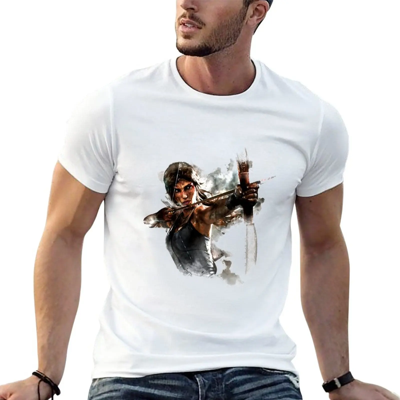Nuova Pittura Tomb Raider, Sopravvivenza, Videogioco, Gioco, Rise Of The Tomb Raider, Anni '90, T-Shirt Tomb Raider