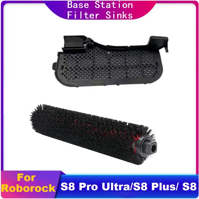 High-Speed Dock Self-Cleaning Brushe&Base Station Filter Sinks Spare Parts For Roborock S8 Pro Ultra/S8 Plus/ S8 Robot Vacuum