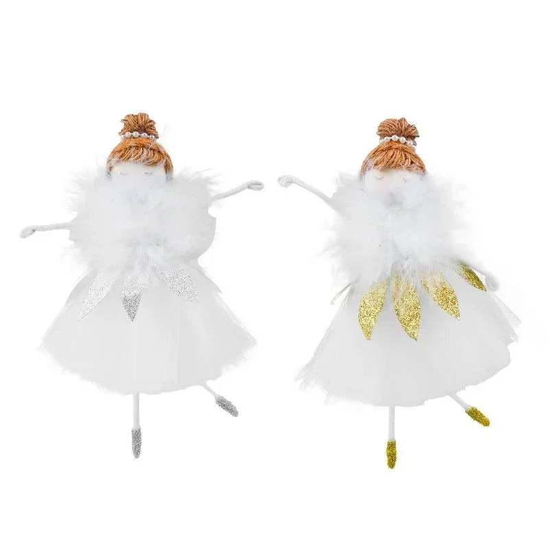 Cute Girl Angel Christmas Pendant Mini Christmas Tree Ornaments Ballerina Tree Hanging Ornaments for Party Decorations