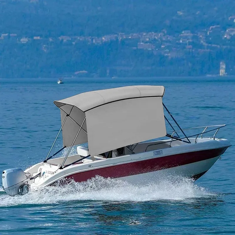 3/4 Bow Bimini Top Boat Canopy Bimini Top Aluminum Tube Add Sidewalls Sun Shade for Boats Size