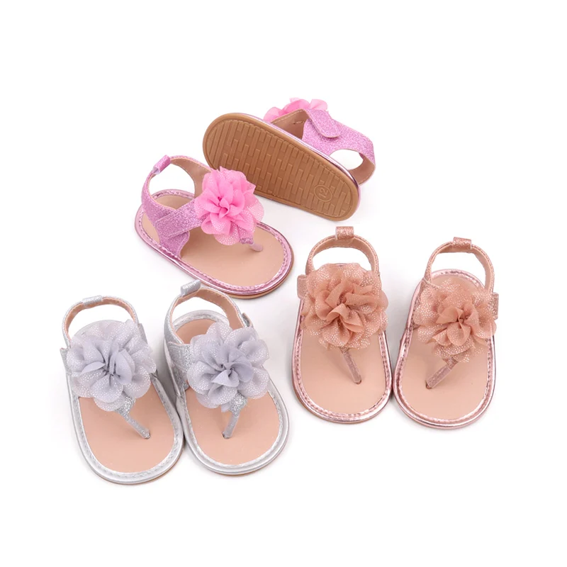 Baby Shoes Summer Sandal Cute Flower Anti-slip Sole Newborn Toddler Prewalking Practice Shoes High Quality 2024 Fashion BHX3207 4