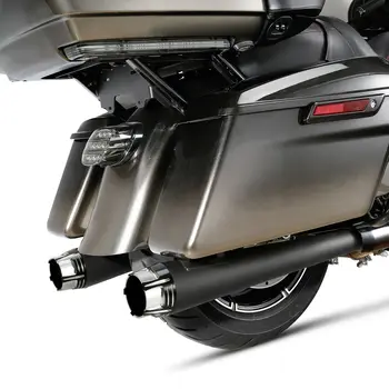 4" Megaphone Slip-On Mufflers Exhaust For Harley Touring Street Electra Glide Road King Bagger Dresser 1995-2016