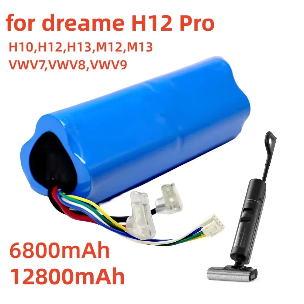

New 6800mAh Lithium-ion Battery Suitable for Dreame H12 Pro Cordless Wet and Dry Smart Vacuum Cleaner Replacement Battery Pack