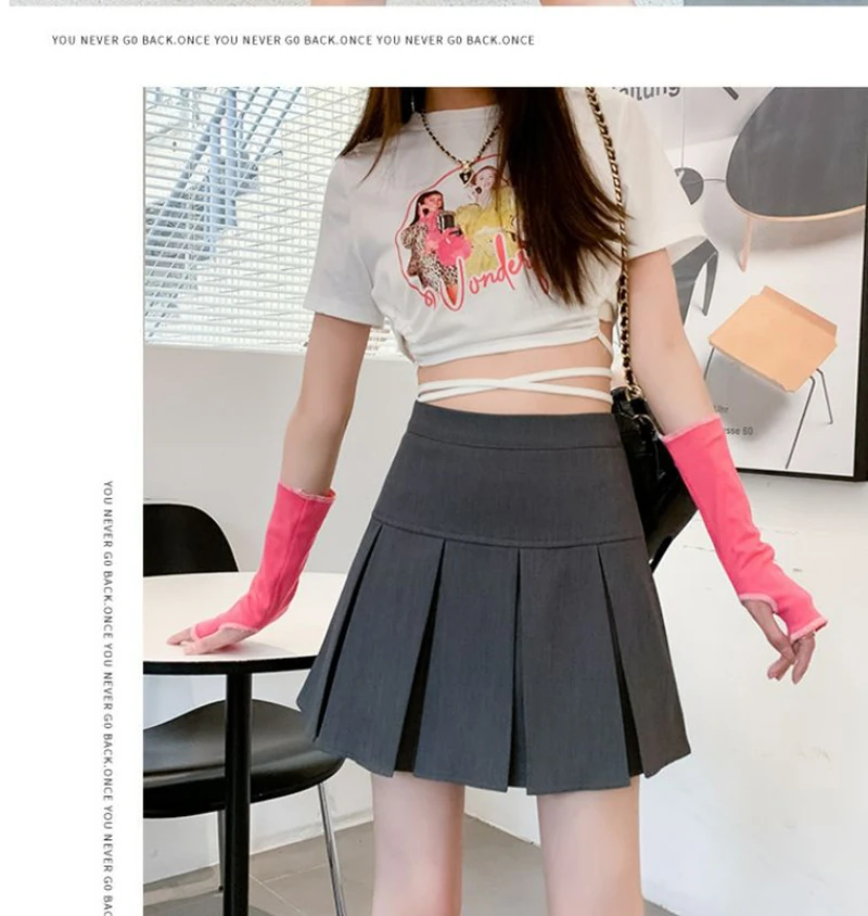 Streetwear Mini Skirts Women Preppy Kawaii High Waist Pleated Skirt Y2K School Uniform Harajuku Korean A Line Skirts New
