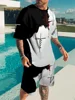 Fashion New Plus Size Men's Suit Cross Jesus Printed Suit Summer Cool Breathable Short Sleeve Drawstring Shorts Faith Clothing 1