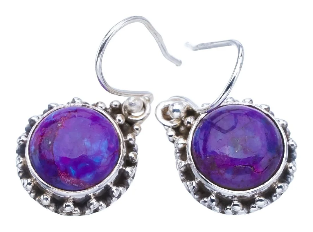 

Бирюзовые серьги ручной работы из серебра 1,25 дюйма F6338