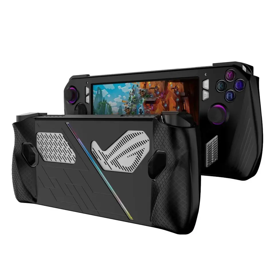 Custodia In Silicone Morbido Per ASUS ROG Ally - Cover Protettiva Antigraffio E Antiscivolo (Nero)