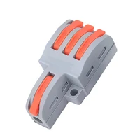 10PCS PCT 1in 3Out Quick Push-in Wire Connector Electrical Terminal Block 2-Position Splitter Pluggable Parallel Cable Connector 2