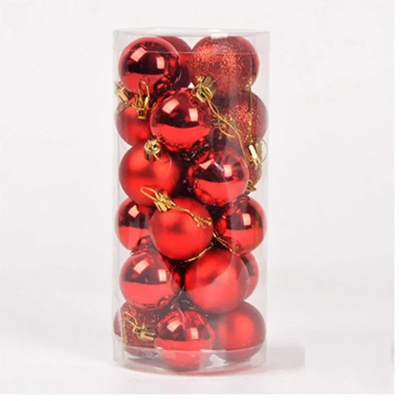 thumbnail image 1 of 24 bolas navideñas para decorar árboles de Navidad, adornos navideños de 3 cm, 4 cm, 6 cm y 8 cm, bolas de poliestireno, regalos de Año Nuevo de EE. UU. para el hogar, 1 of 5