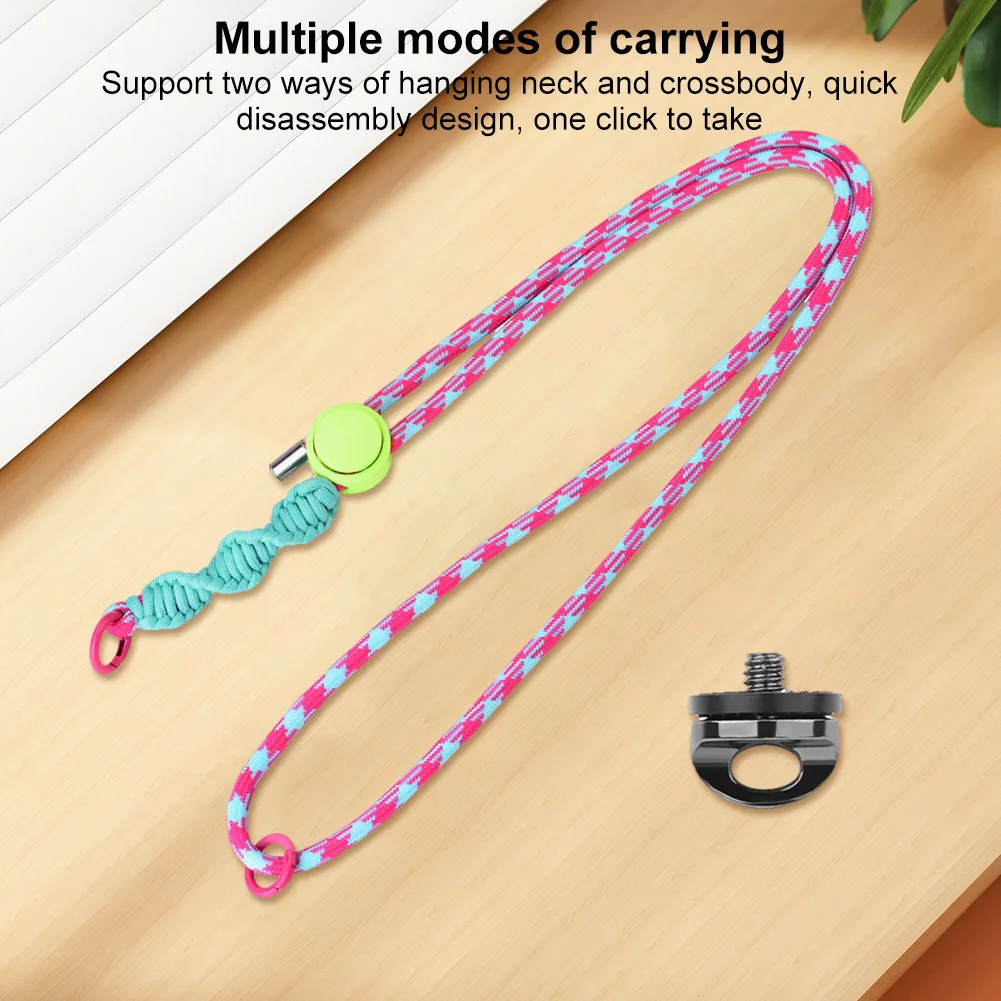 Crossbody Strap with 1/4 Screw Camera Lanyard Anti-Lost Rope for DJI Osmo Pocket 3 for Insta360 X4 Accessories