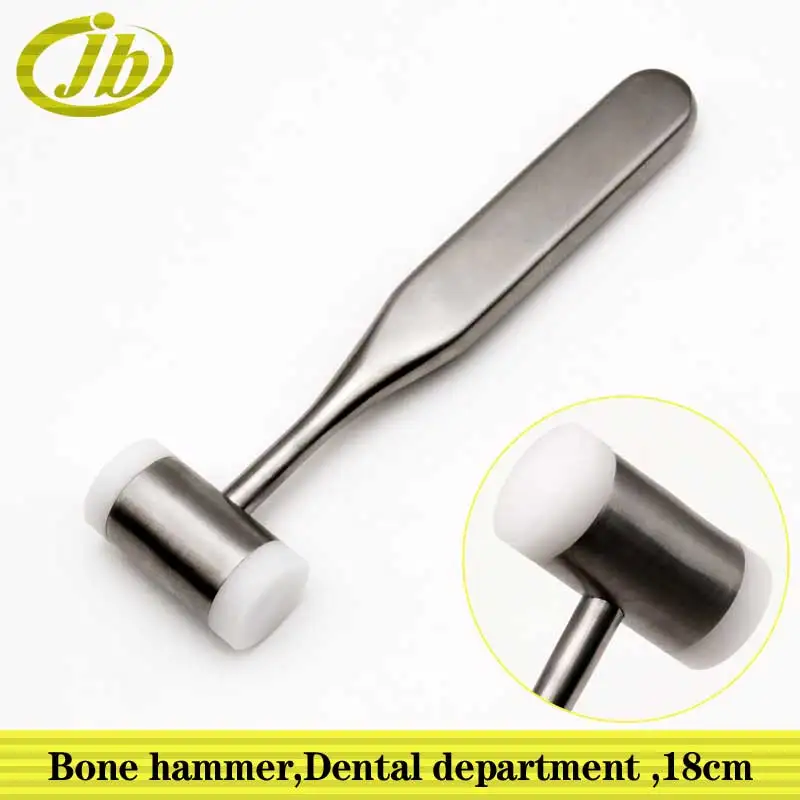 bbone-hammer-18cm-dental-department-stainless-steel-surgical-operating-instrument-silicone-pad