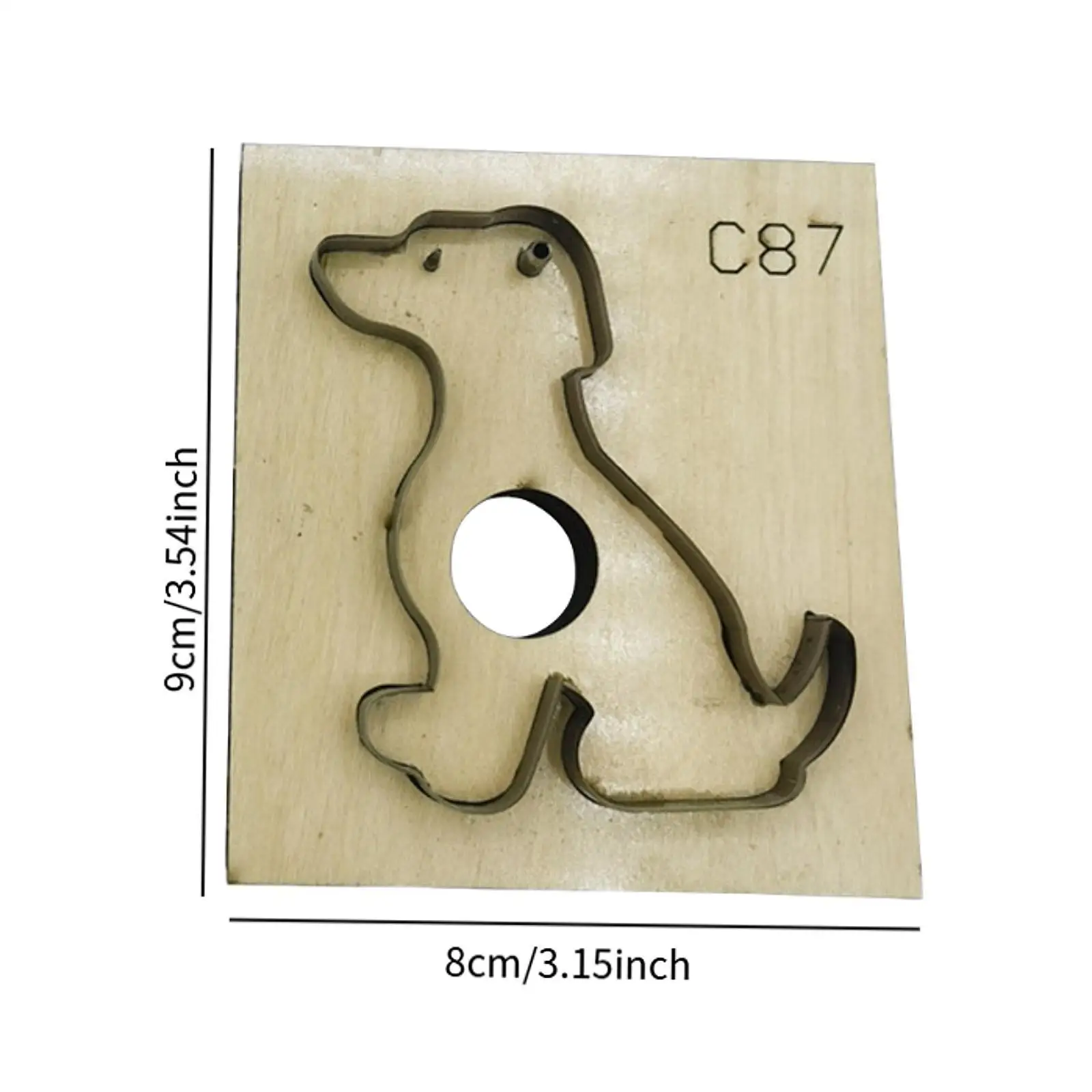 Leather Cutting Die Dog Shape Punch Tool Leathercraft Punching Stencil Template for Home Studio