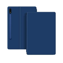 Magnetic Tablet Case with Stand and Pencil Holder for Samsung Galaxy Tab S10 FE+ (Blue)