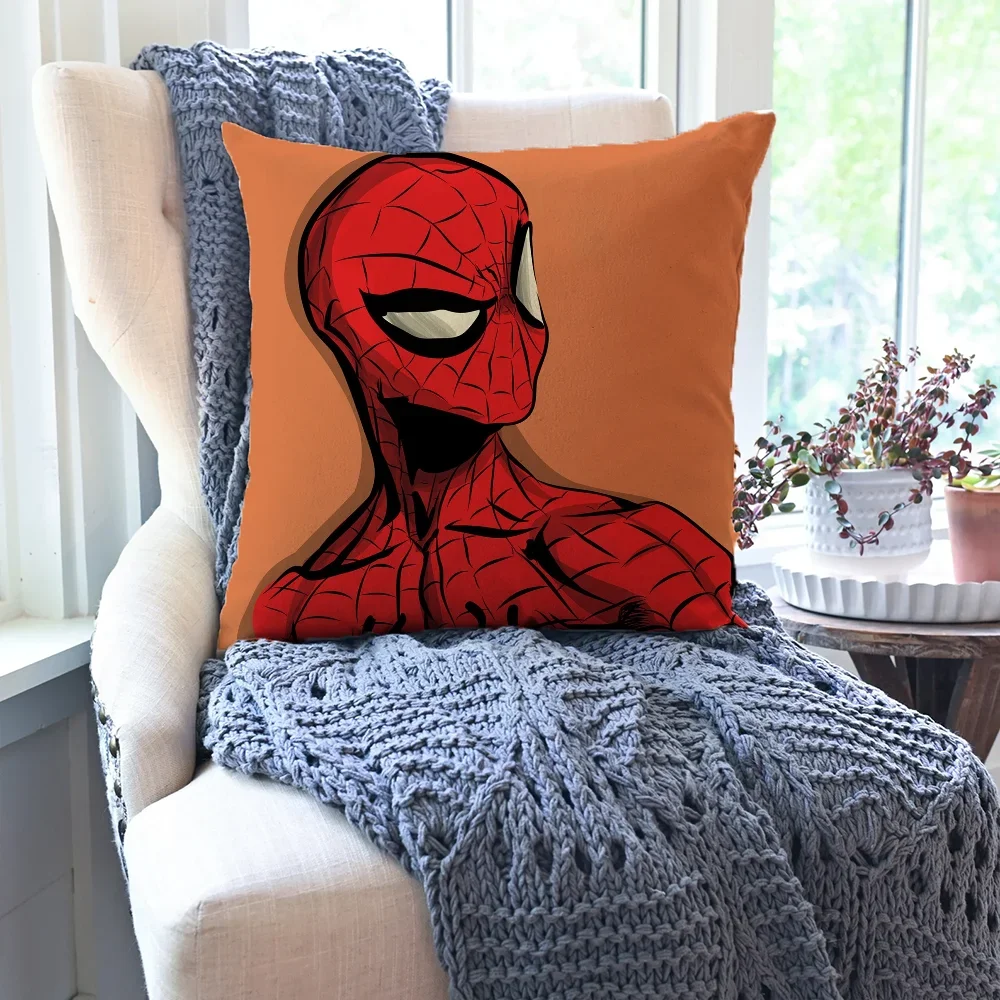 1pc S-Spider M-Man Cartoon Anime Pillow CaseSquarePillowBedroomSofaLeisure Comfort Cushion Car Living Room Home Decoration 40X40 4