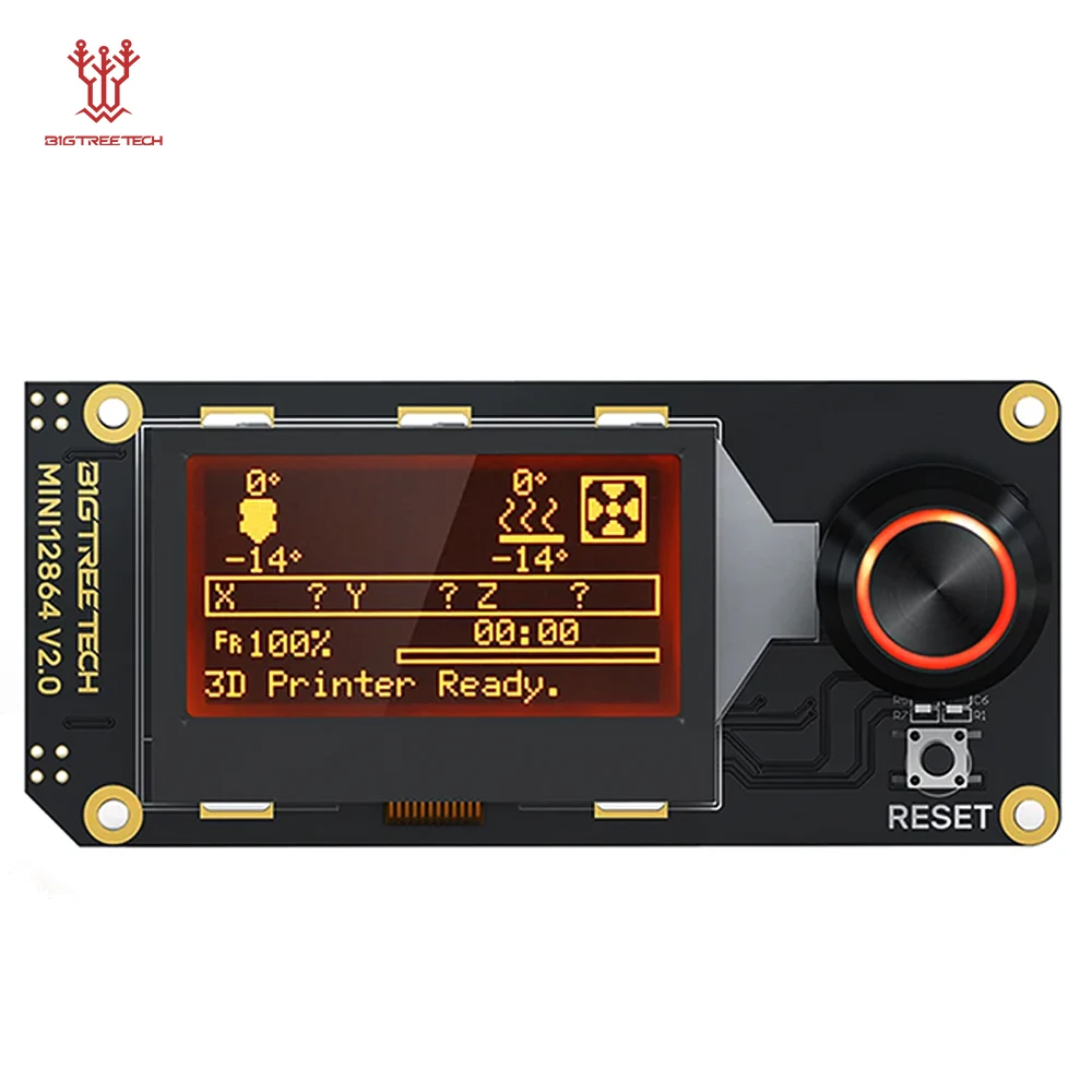 Bigtreetech-lcd Tela de Exibição para Octopus Pro Skr V1.4 Placa-mãe Chip Voron Mega2560 Chip V2.0 Skr Mini e3 V3.0 12864