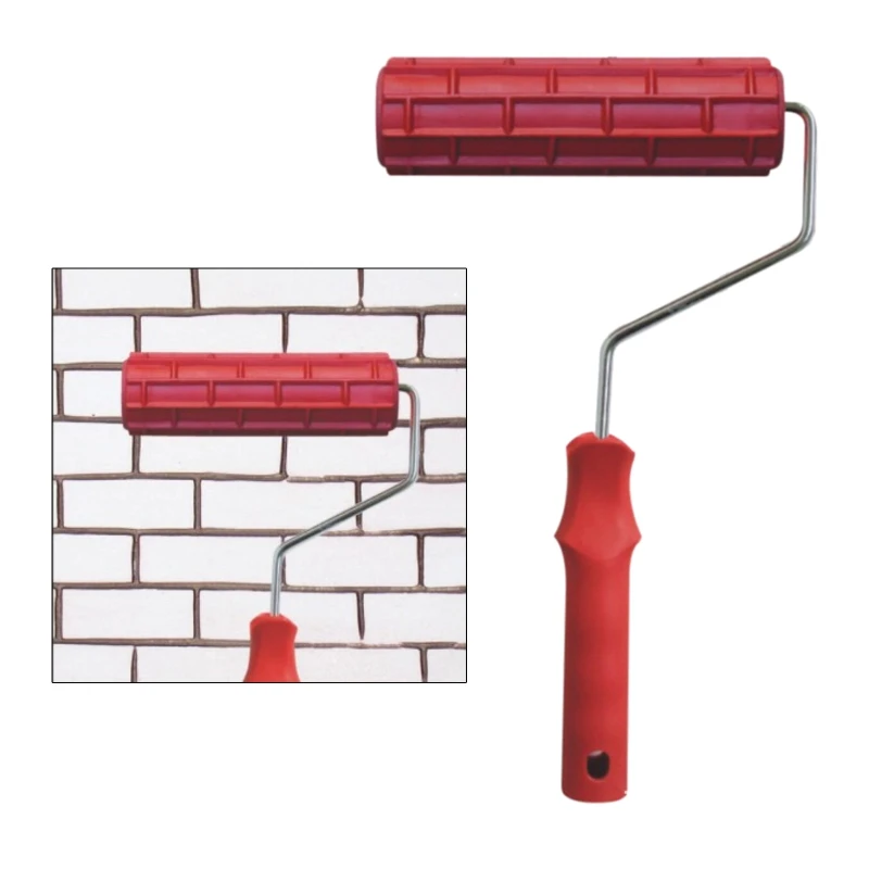 Paint Tool Brick Embossing Roller for Wall Decoration Imitation Brick Pattern DIY Art Paint Texture Rolling Flower Roll 2