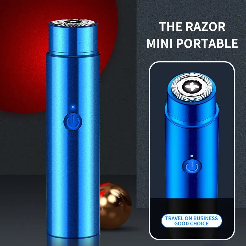 Electric Shaver Men's Mini Beard Trimmer Washable Rechargeable Razor USB Body Epilator Long-lasting Car Charger Portable