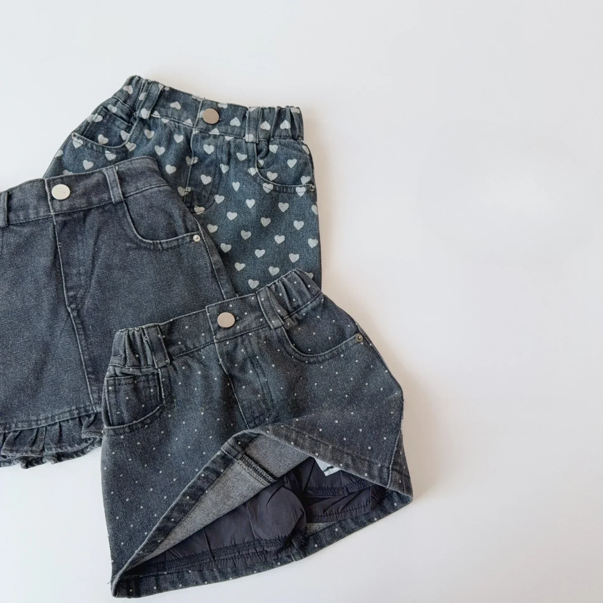 Girls Denim Shorts Skirt Pants Summer Kids Clothing