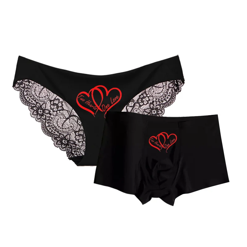 Romantic Matching Couples Panties Sexy Lace Female Briefs Men