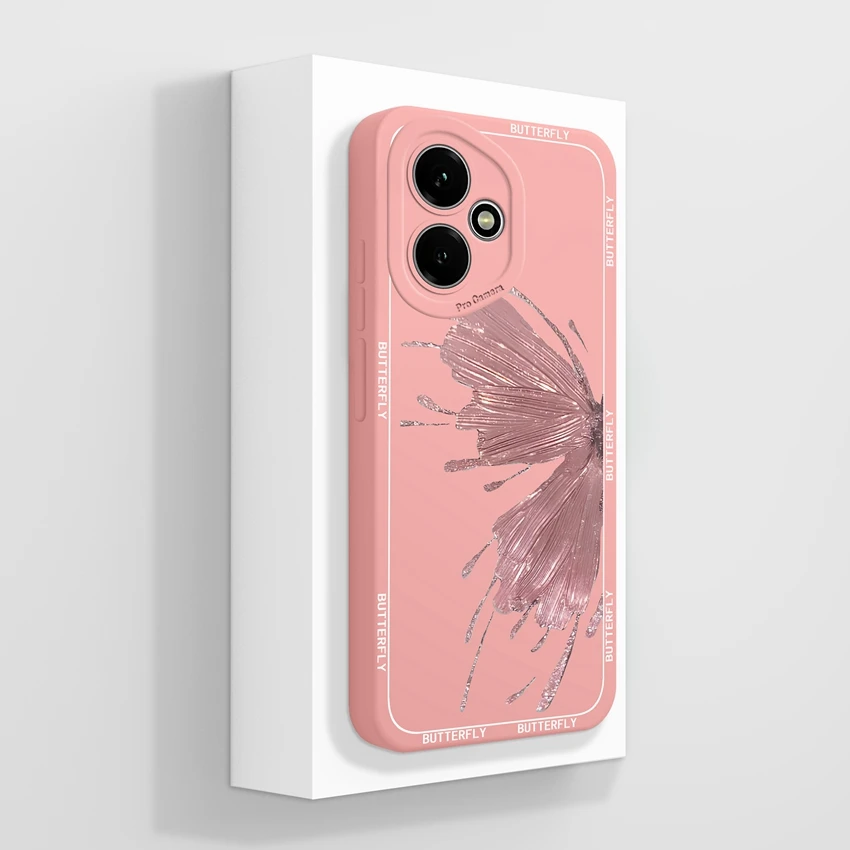 Cute Cat Pattern Soft Silicone Phone Case with Screen Protector - Anti-Slip Shell