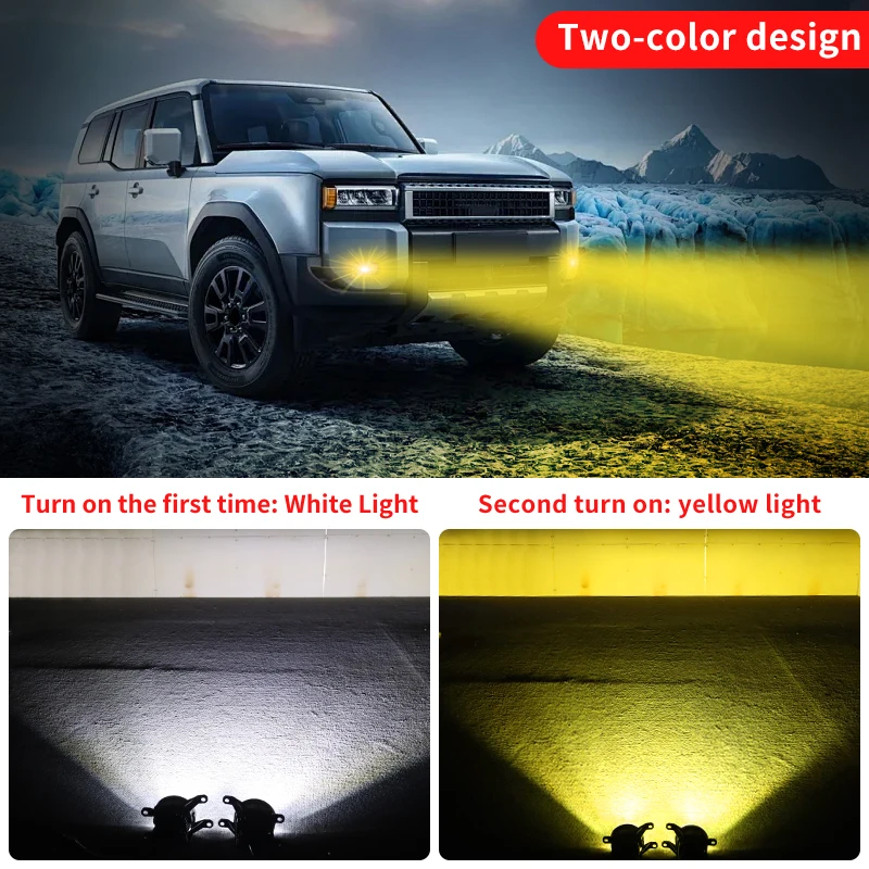 2024 2025 2026 토요타 랜드크루저 프라도 For Toyota Land Cruiser Prado LC250 250 전면 듀얼 컬러 안개등 어셈블리 고휘도 외부 조명 액세서리