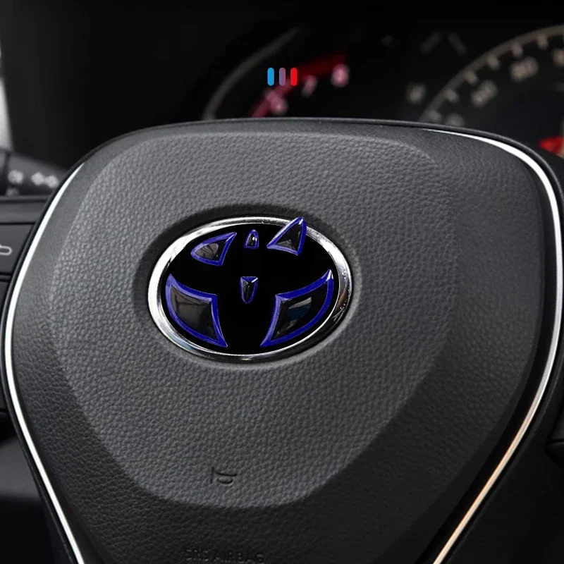 Multicolor Car Steering Wheel Badge Trim Sticker