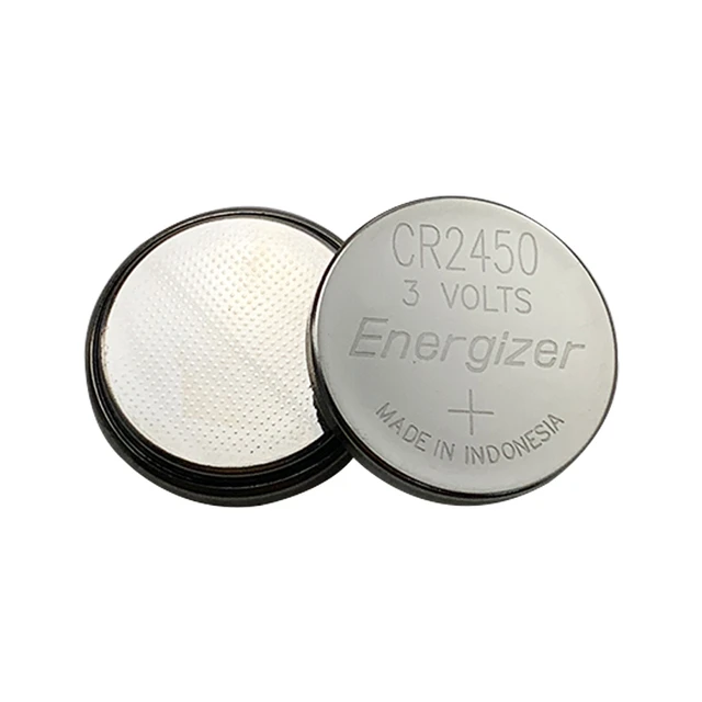 CR2450 Energizer 3 Volt Lithium Coin Cell Batteries (2 Card)