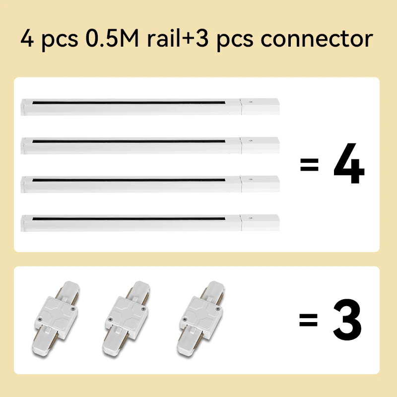4 rails set white