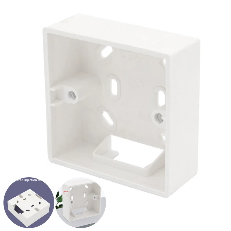 

1pcs External Mounting Box For 86mm*86mm*34mm Standard Switches And Sockets Apply For Any Position Of Wall Surface