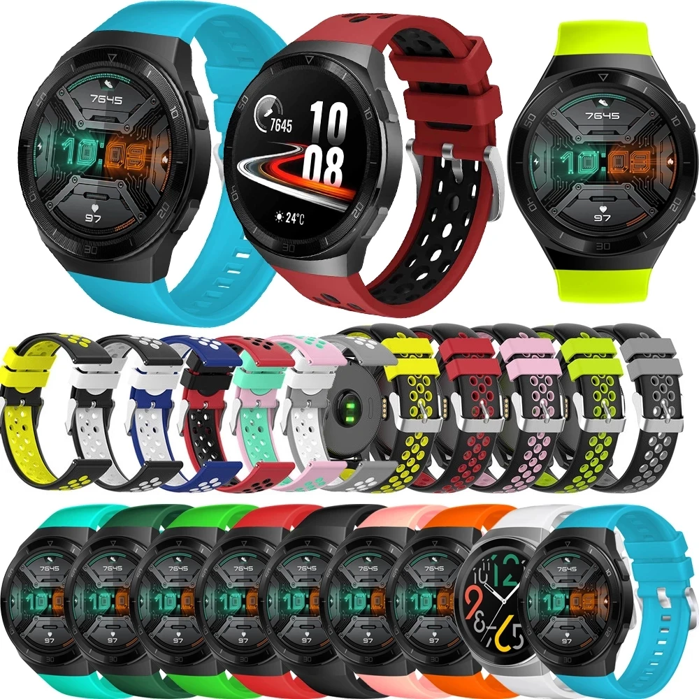 Sport Silicone Watchband Strap for Smartwatch - Original Replacement Bracelet Wristband, 22mm